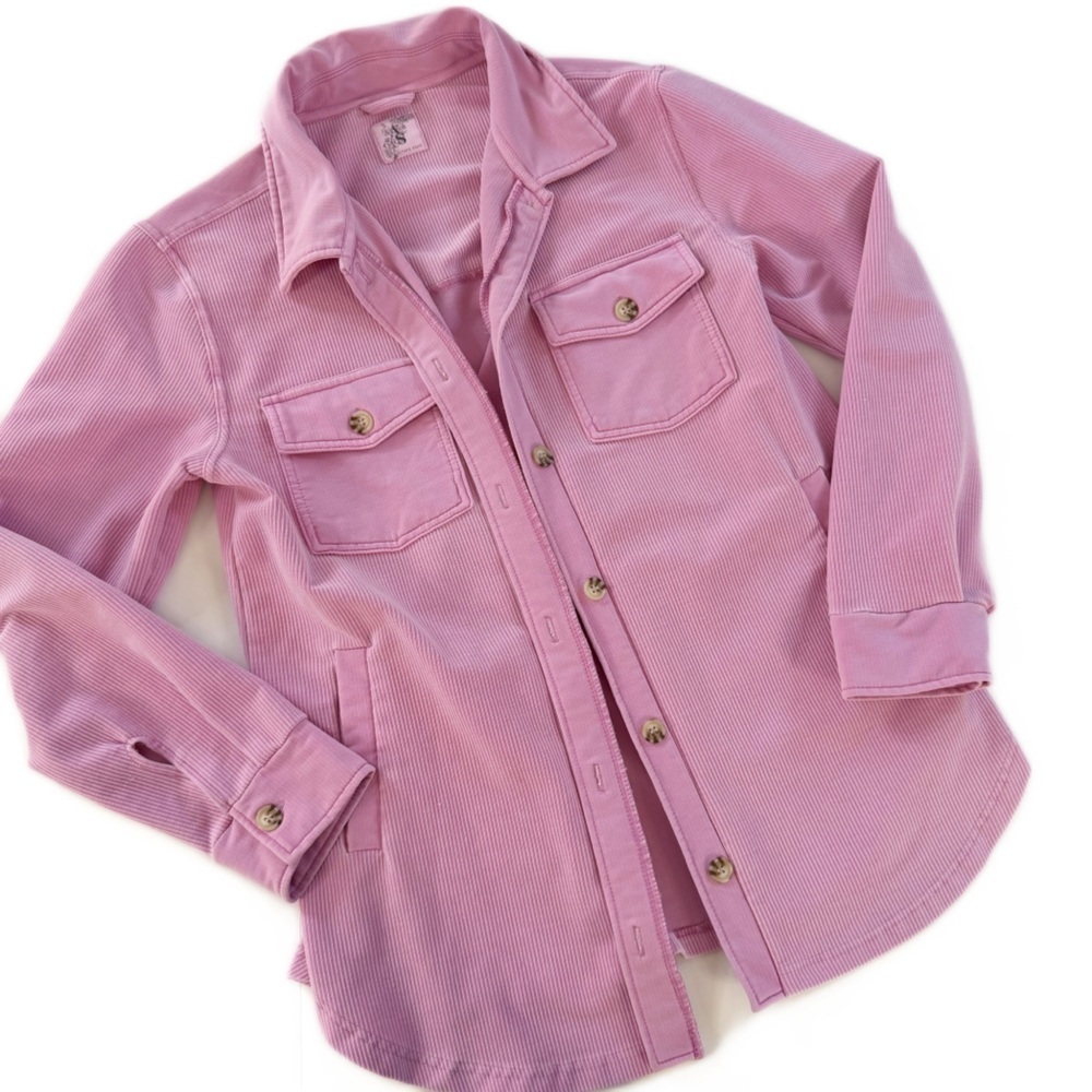 Altar’d State Shacket Womens Small Lilac Purple Textured Casual Shirt Jacket